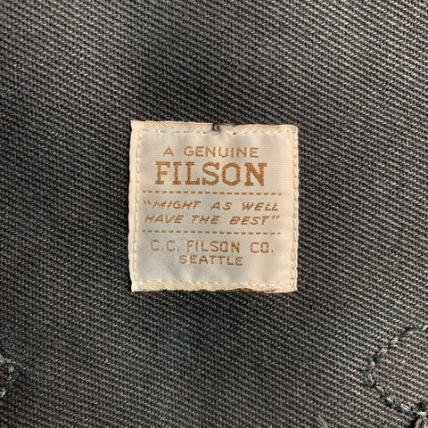 FILSON Black Mixed Fabrics Leather Canvas Messenger Bag