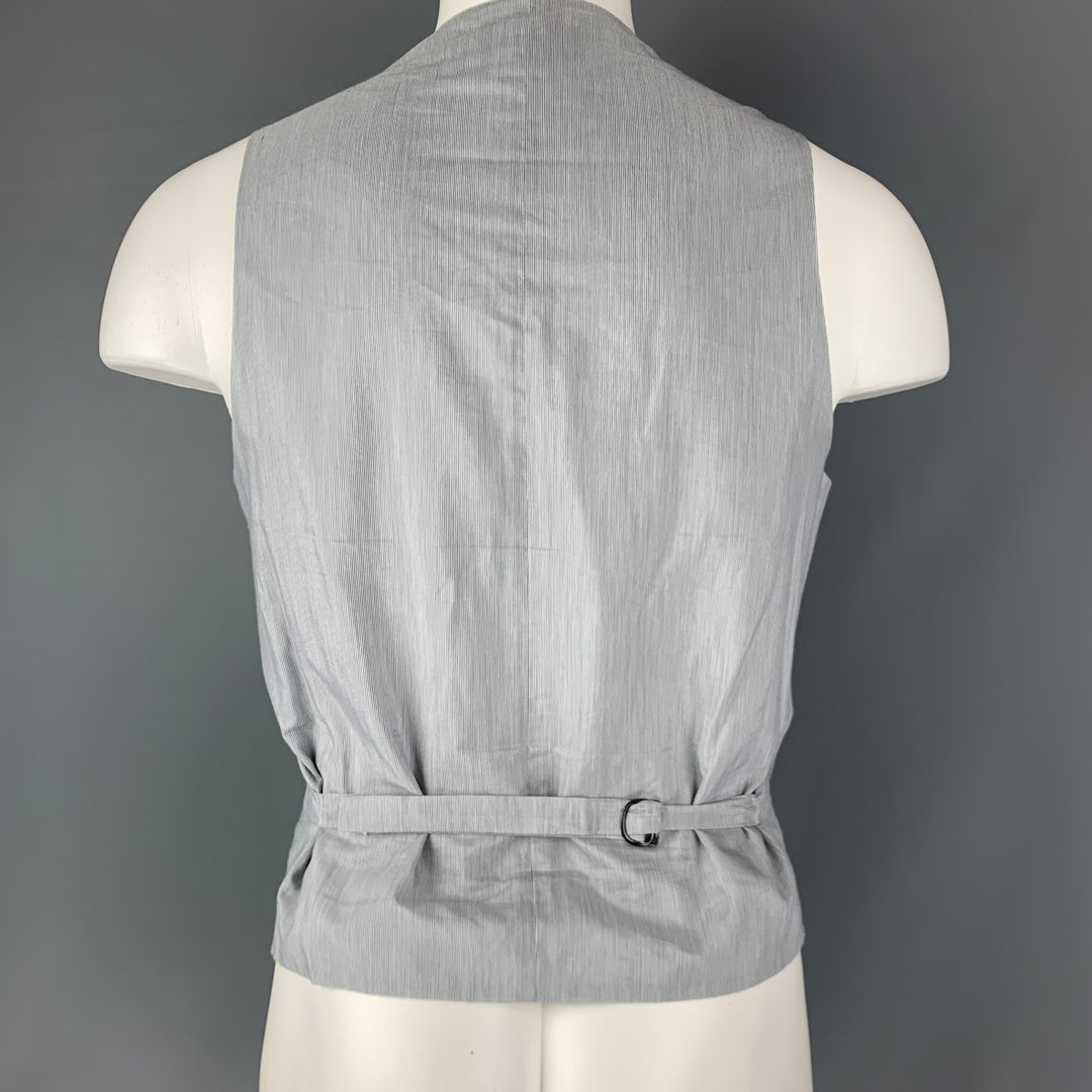 BROOKS BROTHERS Talla 42 Chaleco de lana a cuadros gris y beige (interior)