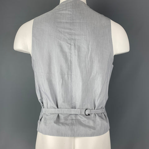 BROOKS BROTHERS Size 42 Grey &  Beige gingham Wool Vest (Indoor)