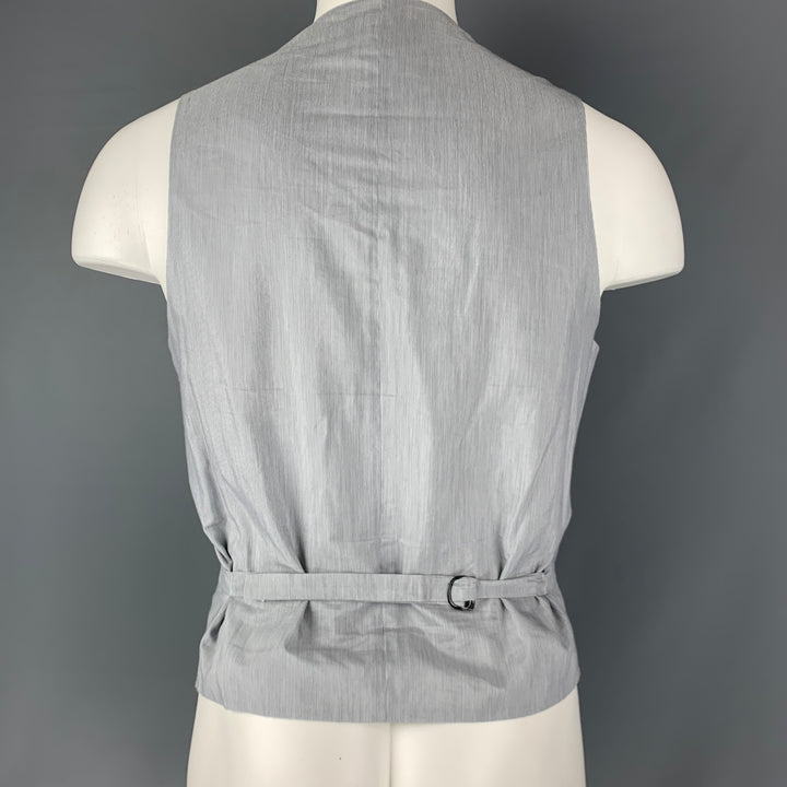 BROOKS BROTHERS Talla 42 Chaleco de lana a cuadros gris y beige (interior)