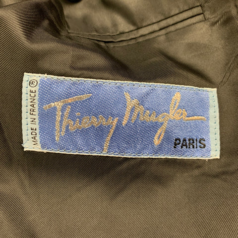 Vintage THIERRY MUGLER Size 40 Yellow Wool Collarless Jacket