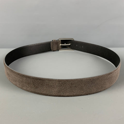 HUGO BOSS Size 34 Gray Suede Belt