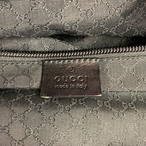 Vintage GUCCI Black Canvas Leather Trim Messenger Bag