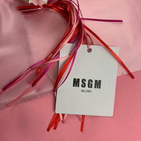 Abrigo cruzado con solapa de muesca de lana y poliéster rosa talla 8 de MSGM