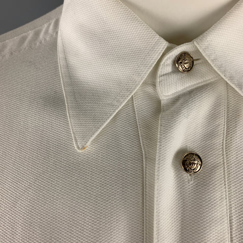 Vintage VERSACE JEANS COUTURE Size M White Cotton Button Up Jacket