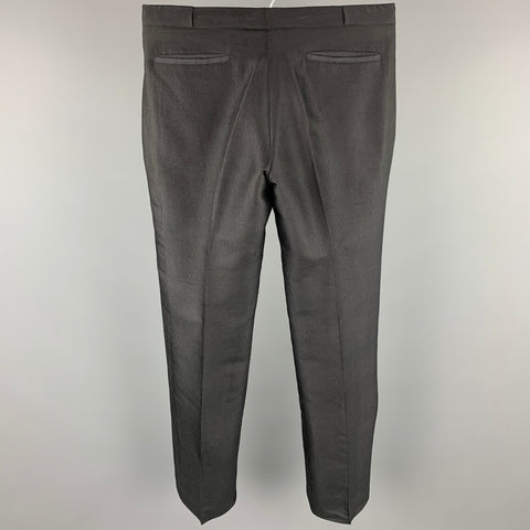 VALENTINO Size 32 Black Flax Zip Fly Dress Pants