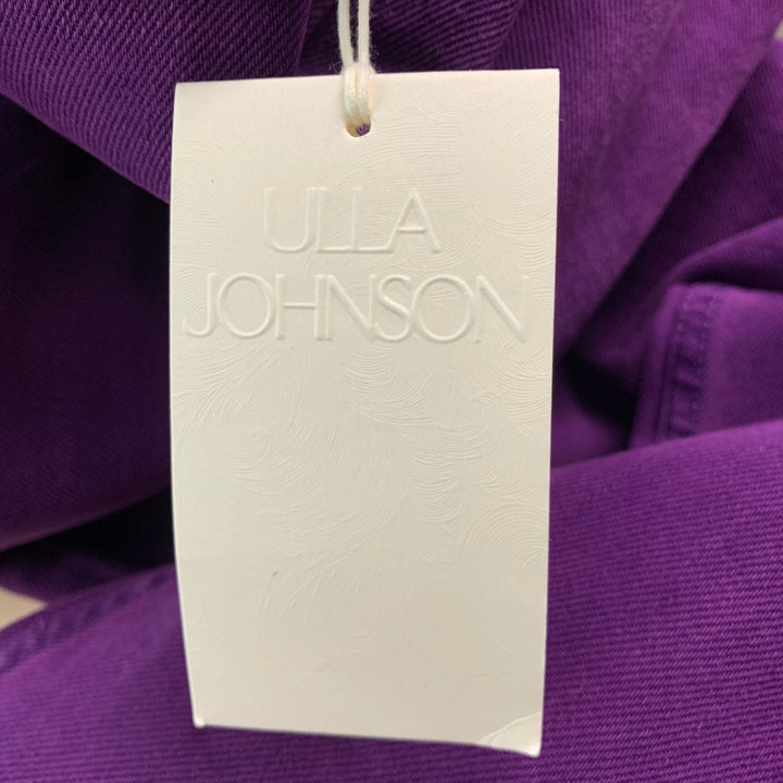 ULLA JOHNSON Size 25 Purple Cotton High Waisted Jeans