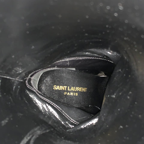 SAINT LAURENT Size 8 Black Sleek Calfskin Knee Boots