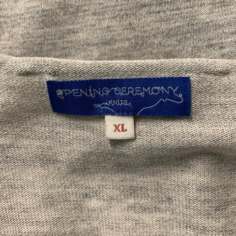 OPENING CEREMONY Size XL Light Grey Heather Scoop Neck T-shirt