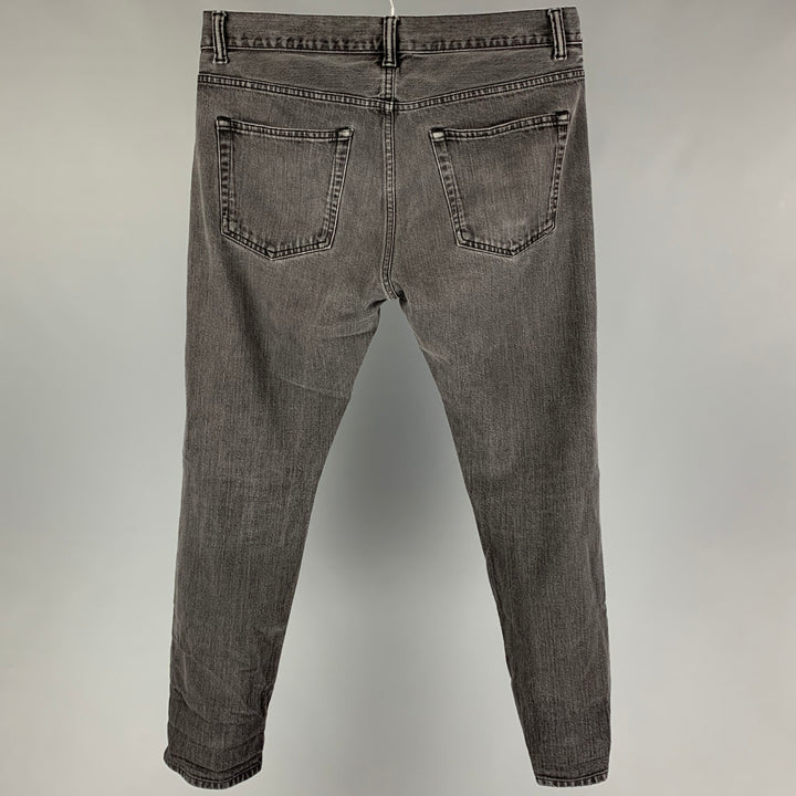 OUR LEGACY Size 32 Gray Cotton Slim Button Fly Jeans