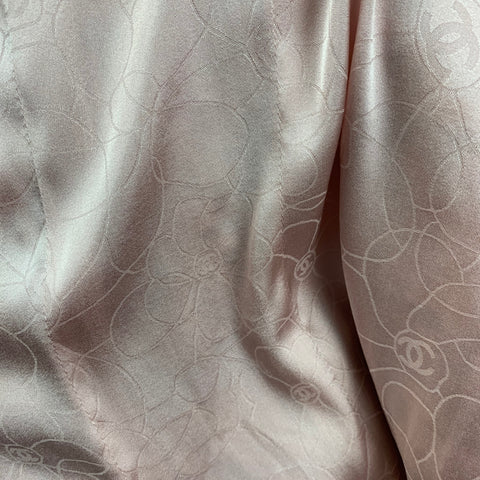 CHANEL B2483 04P Talla 4 Conjunto de 2 piezas de vestido bouclé rosa blanquecino