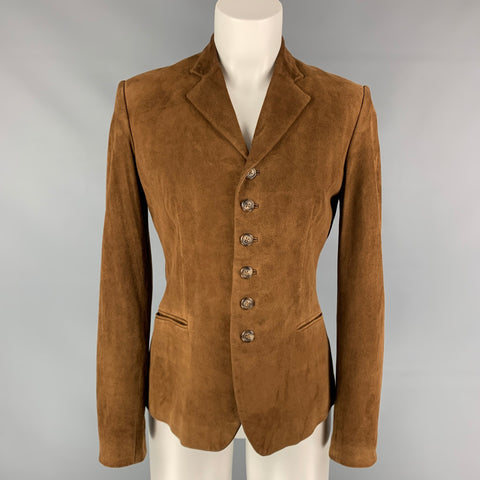 RALPH LAUREN Black Label Taille 6 Veste en daim marron
