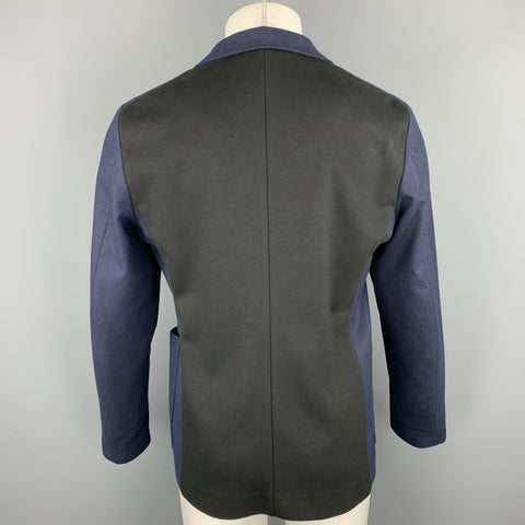 JIL SANDER Size 38 Navy Wool Notch Lapel Sport Coat