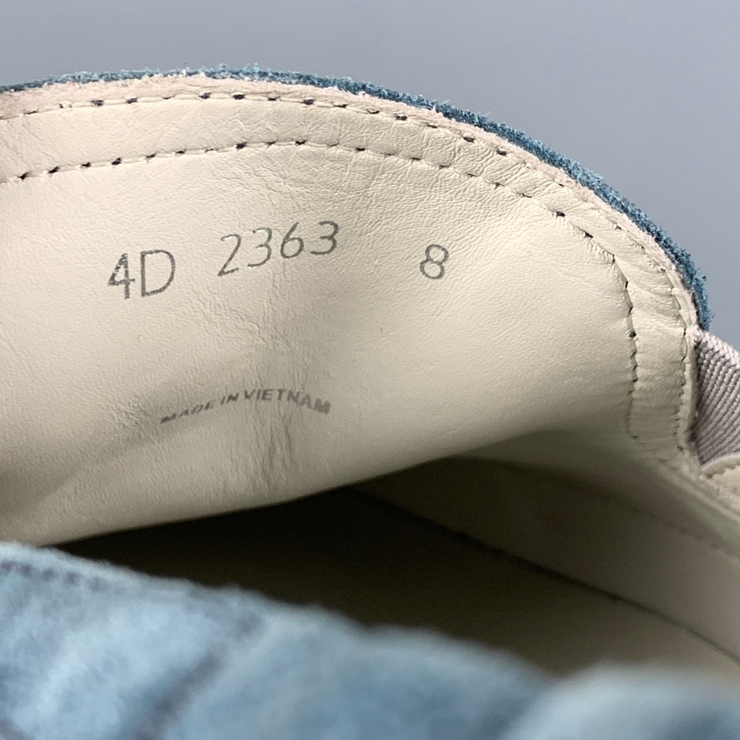PRADA SPORT Size 9 Blue Grey Two Toned Suede Slip On Loafers