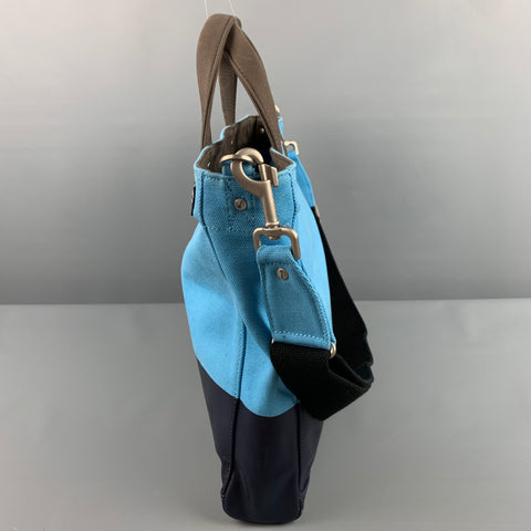 JACK SPADE Blue Navy Color Block Canvas Tote Bag