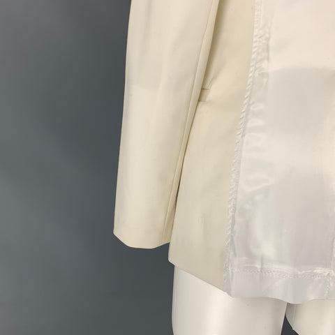 PORTS 1961 Size 0 Cream Wool Satin Trim Tuxedo Blazer