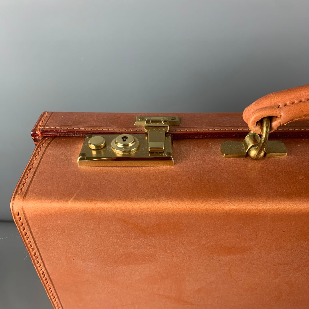 SWAINE ADENEY BRIGG Tan Leather Briefcase
