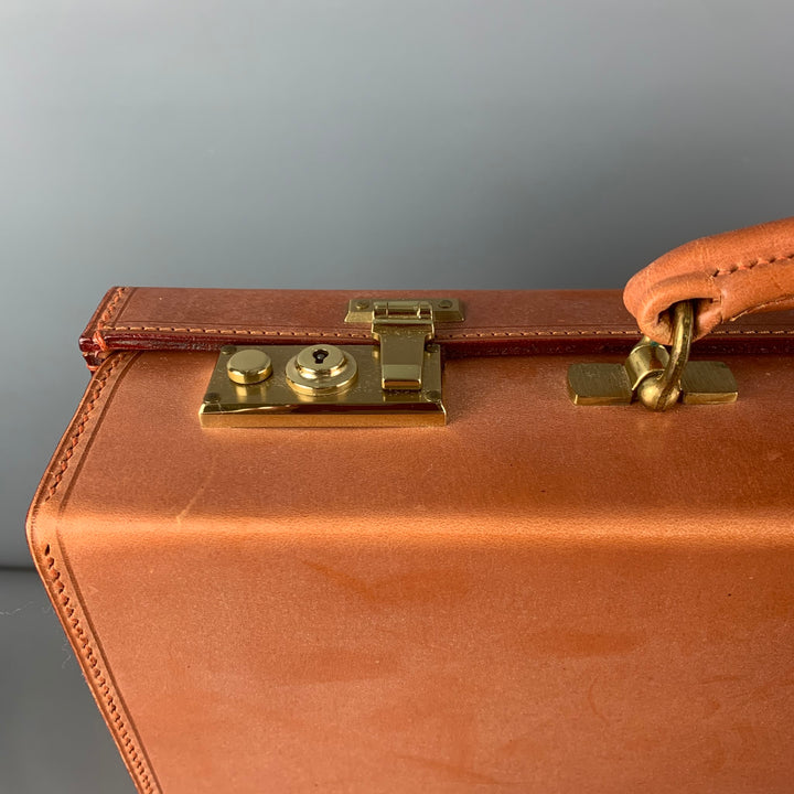 SWAINE ADENEY BRIGG Tan Leather Briefcase