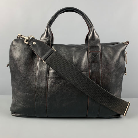 JACK SPADE Black Leather Messenger Bag