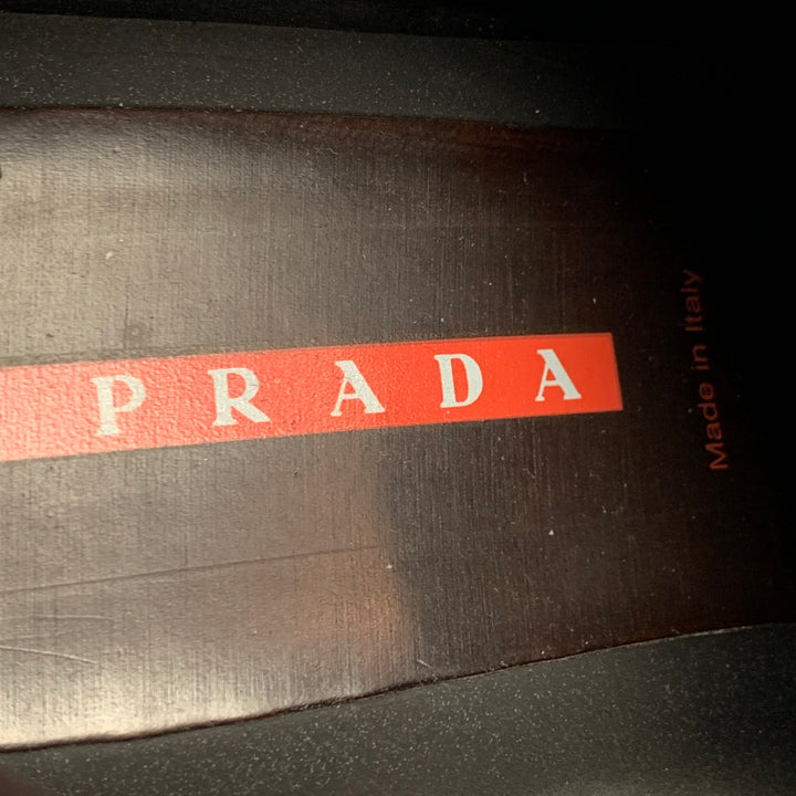 PRADA Sport Size 9.5 Red Leather Hook & Loop Loafers
