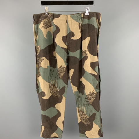 LEVI'S MADE & CRAFTED Size 32 Olive Camouflage Linen Casual Pants