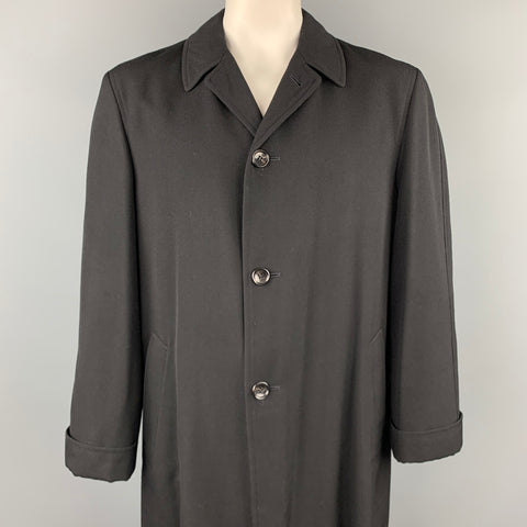 COMME des GARCONS HOMME PLUS Size L Black Relaxed Wool Buttoned Coat
