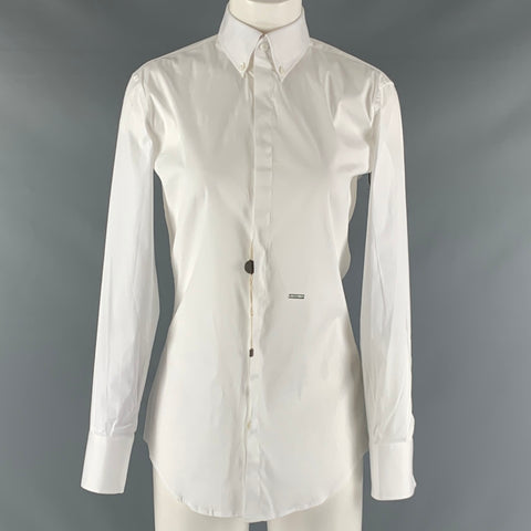 DSQUARED2 Taille XXS Chemise boutonnée unie en coton blanc