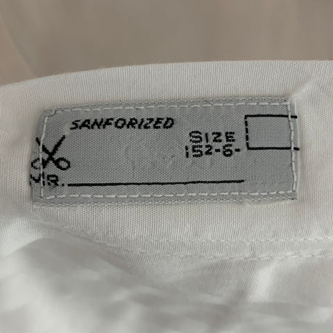 MAUS &amp; HOFFMAN Taille M Chemise de smoking en coton uni blanc à manches longues