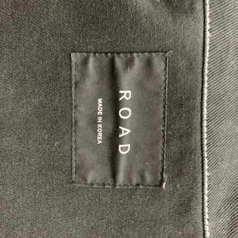 ROAD Size One Size Black White Contrast Stitch Oversized Jacket
