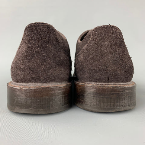 DOCKERS Size 8.5 Brown Suede Double Monk Strap Loafers