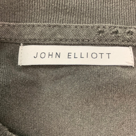 JOHN ELLIOTT Size XS Grey Distressed Short Sleeve Shirt