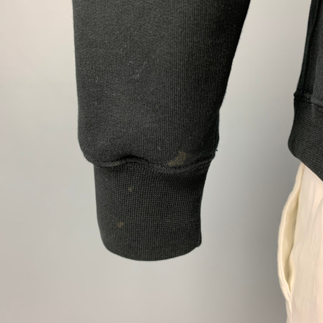 BALENCIAGA Size L Black Graphic Cotton Crew-Neck Sweatshirt