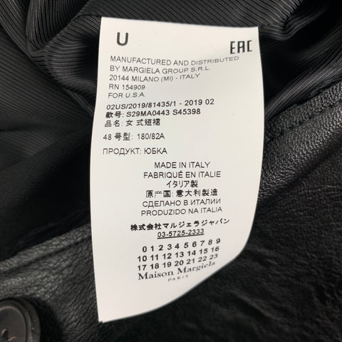MAISON MARGIELA FW 2019 Size 32 Black Viscose Deconstructed Lapel Casual Pants