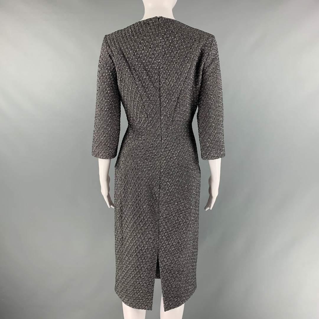 metallic jacquard dress michael kors MICHAEL KORS COLLECTION Size 6 Charcoal Polyamide Blend Metallic Shift –  Sui Generis Designer Consignment
