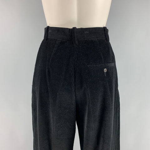 THE ROW Taille 2 Pantalon décontracté plissé en coton noir