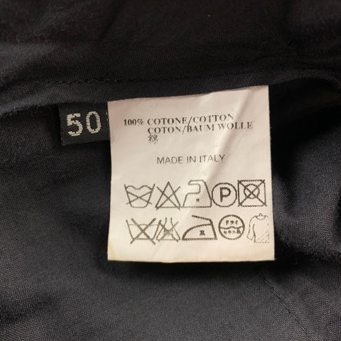 CoSTUME NATIONAL Size 34 Black Textured Cotton Velvet Button Fly Dress Pants