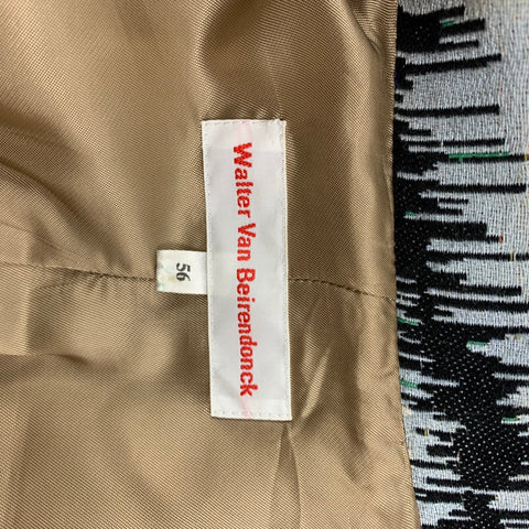WALTER VAN BEIRENDONCK FW 15 Explicit Beauty Size 46 Multi-Color Jacquard Jacket