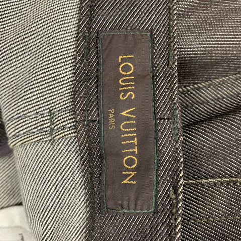 LOUIS VUITTON Size 32 Brown Wool Cotton Straight Button Fly Jeans