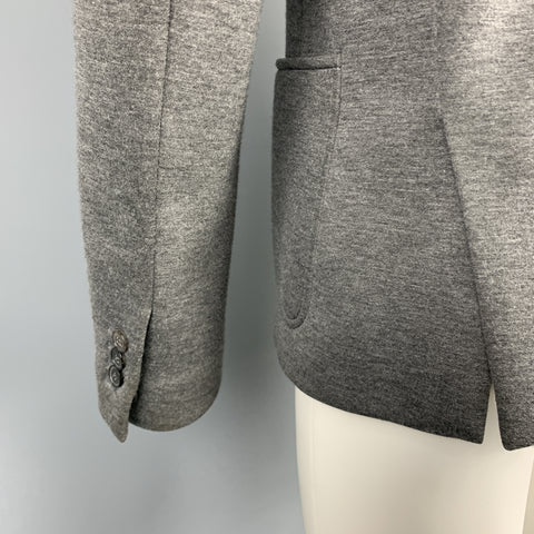 NEIL BARRETT Size 38 Dark Gray Heather Neoprene Notch Lapel Sport Coat