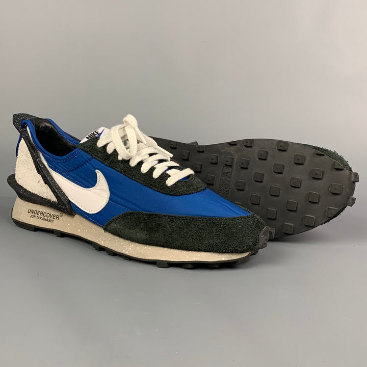 NIKE x UNDERCOVER Size 10.5 Blue & Black Color Block Nylon Daybreak Sneakers
