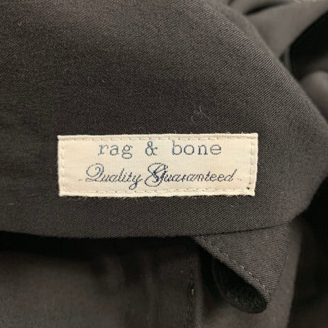RAG & BONE Size M Black Viscose Camp Short Sleeve Shirt