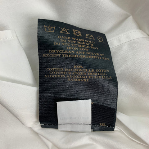 BURBERRY PRORSUM Size S White Cotton Button Down Long Sleeve Shirt