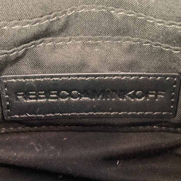 REBECCA MINKOFF White & Black Leather Cross Body Bag