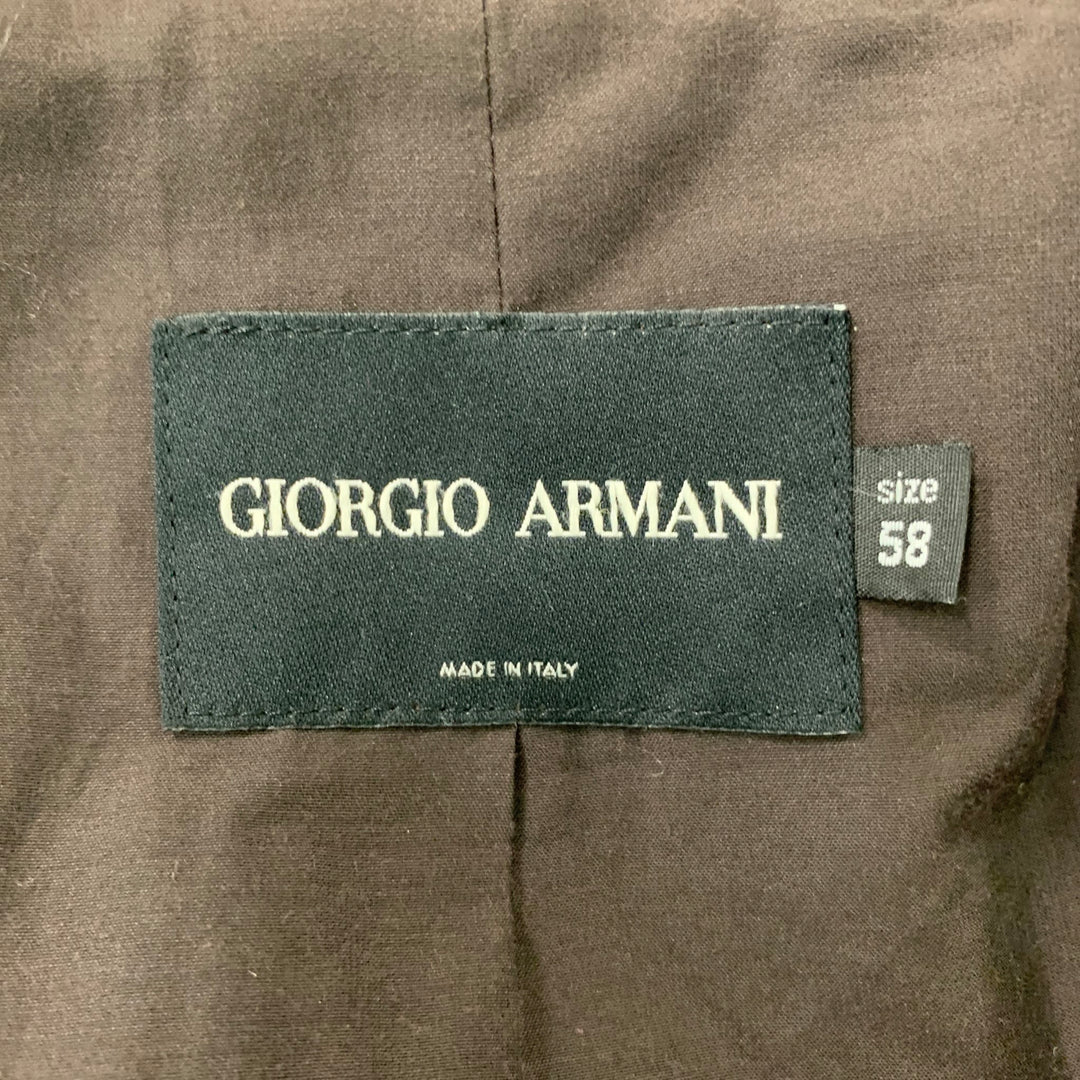 GIORGIO ARMANI 48 Size 48 Brown Leather Jacket