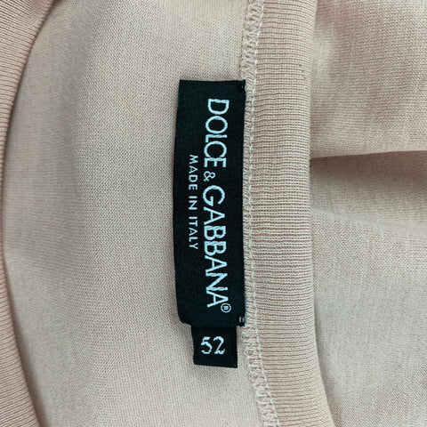 DOLCE & GABBANA Size L Pink Blush Cotton T-shirt
