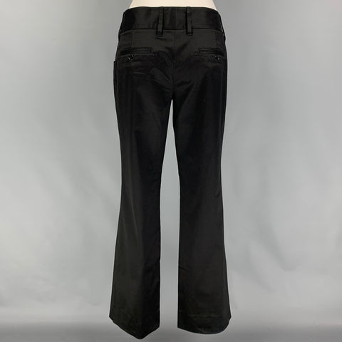 DOLCE & GABBANA Size 8 Black Cotton Blend Low Rise Dress Pants