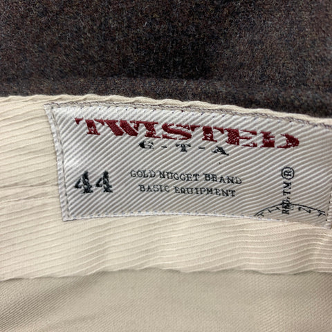 TWISTED Size 28 Brown Wool Button Fly Dress Pants