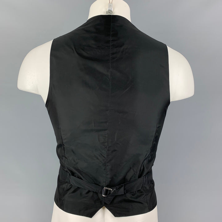 GIORGIO ARMANI Size 40 Black Wool Cashmere Buttoned Vest