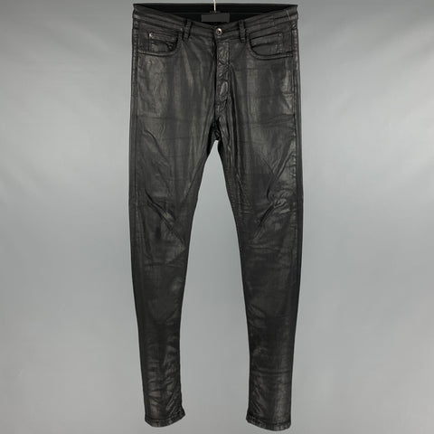 DRKSHDW Size 31 Black Cotton Spandex Slim Button Fly Jeans
