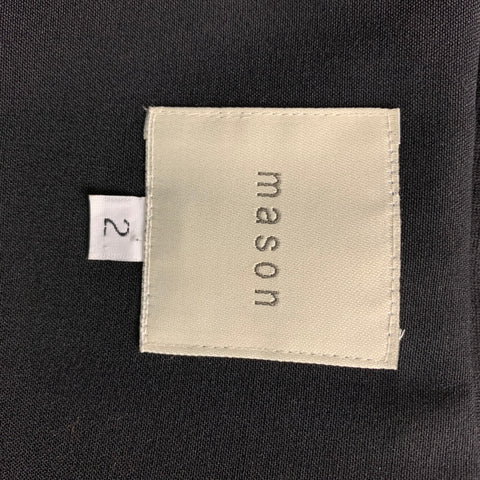 MASON Size 2 Black Rayon Blend Embossed Lambskin Casual Top